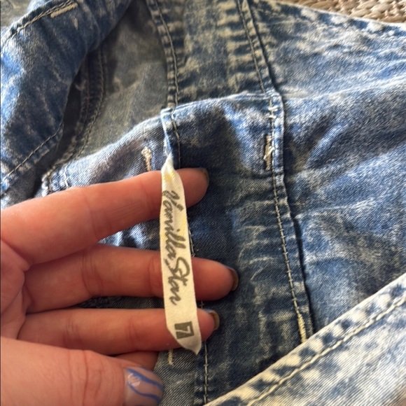 Vanilla Star Gray Acid Wash Denim Overalls - Picture 5 of 7